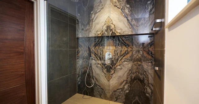 NEW PROJECT ALERT!!! We love the book matched porcelain tiles and halo effect bathroom mirror in this recently completed project near Lewes in East Sussex. What an amazing effect this gives to a luxury shower room. #bathroomrenovation #bathroomremodel #bathrooms #bathroomdesign #designinspiration #bathroominspiration #bathroomdecor #bathroomideas #thebrightonbathroomcompany