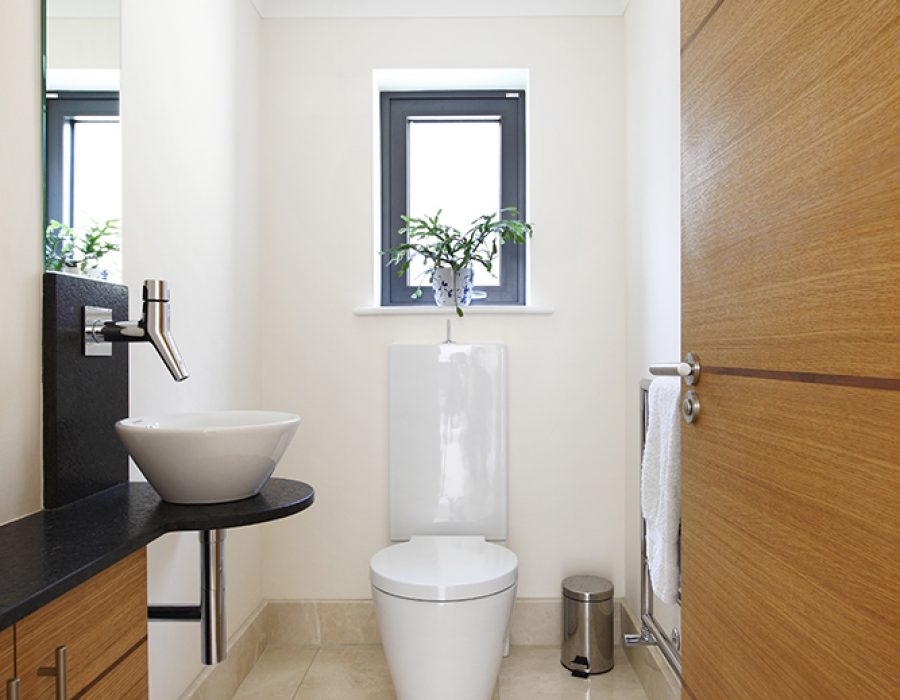 Image: Modern cloakroom with clean lines