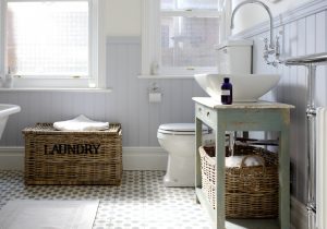 Image: Quirky on Trend Family Bathroom with Bespoke Cabinet