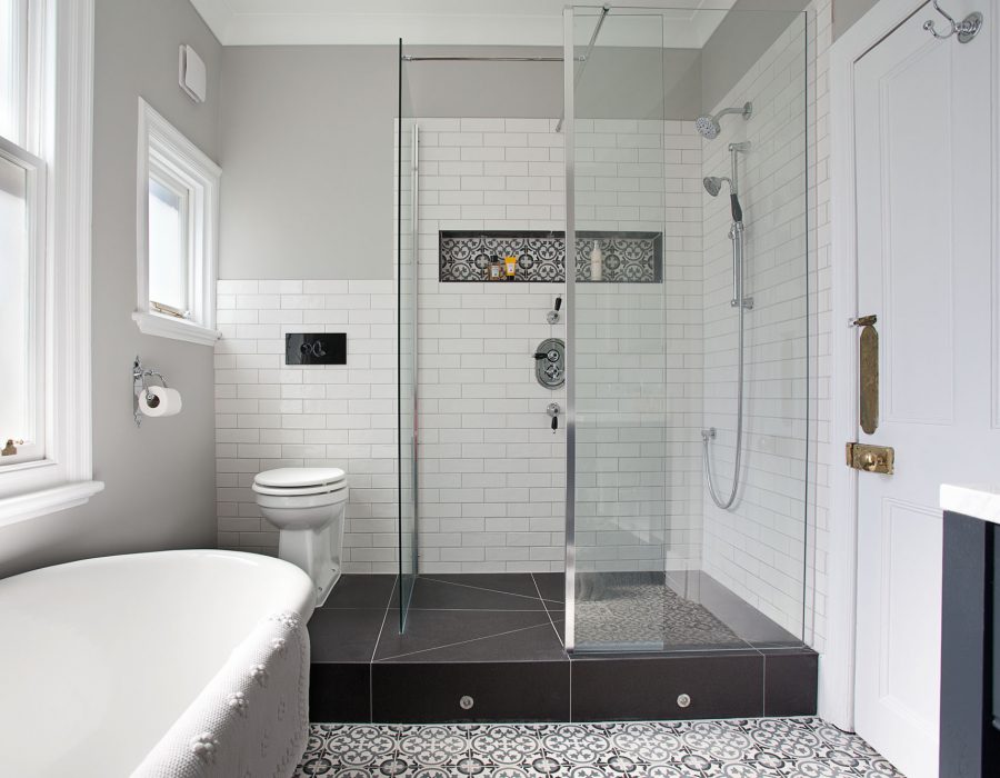 luxury bathroom encaustic tiles