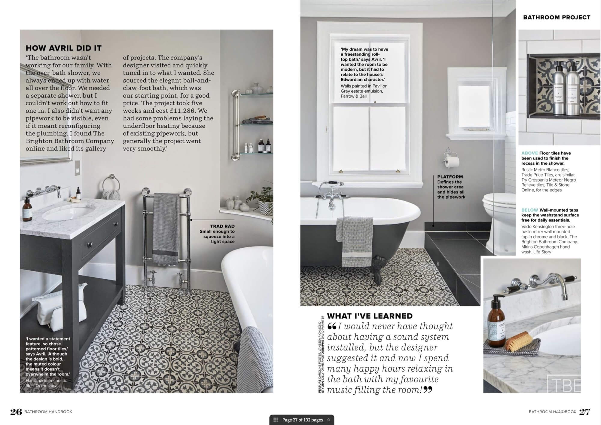 Traditional Bathroom Design Featured in Ideal Home Magazine