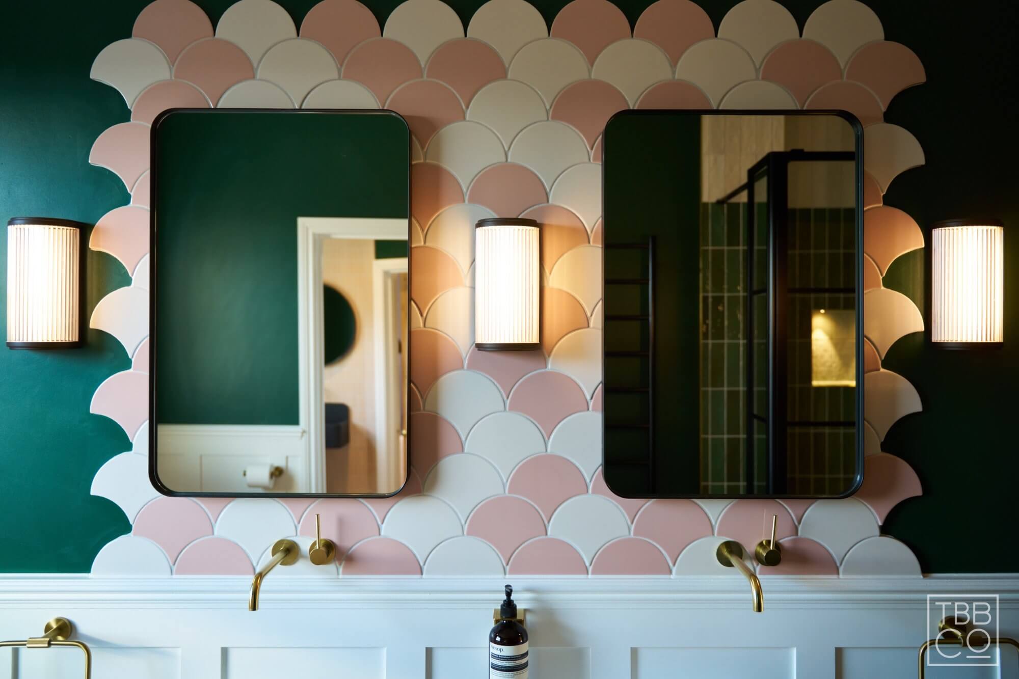 Fishscale Bathroom Tiles Black Bathroom Mirrors Black Wall Lights